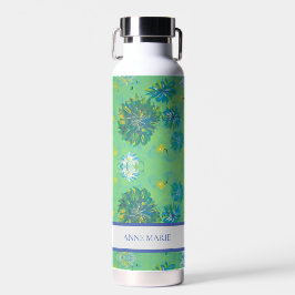 Türkisfarbene Twinkles Floral Wasserflasche Trinkflasche