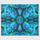 Türkisfarbene und blaue Sphären in 3D-Optik Geschenkpapier (Flach)