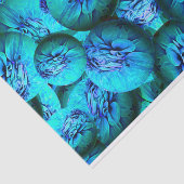 Türkisfarbene und blaue Sphären in 3D-Optik Seidenpapier (Ausschnitt)