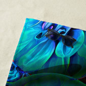 Türkisfarbene und blaue Sphären in 3D-Optik Strandtuch (Beispiel)