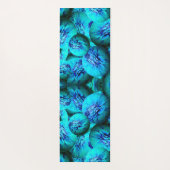 Türkisfarbene und blaue Sphären in 3D-Optik Yogamatte (Rückseite)