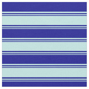 Türkisfarbene und dunkelblaue Streifen/Linienmuste Stoff