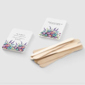 Türkisfarbene und Lila Wildblumen Hochzeit Fächer (Non-assembled)