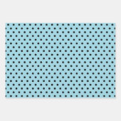 türkisfarbene und schwarze Punkte und Quadrate von Geschenkpapier Set (Vorderseite 2)