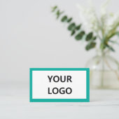 Türkisfarbene Visitenkarte - Beruflich (Stehend Vorderseite)