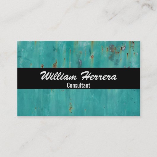 Türkisfarbene Vorlage Elegant Bold Layout 100 Boxe Visitenkarte (Vorderseite)