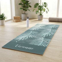 Türkisfarbene Wasserfarbe Tropisches Blatt Benutze