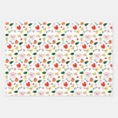 Türkisfarbene Wildblumen, in Papierform verpackt Geschenkpapier Set (Vorderseite 3)