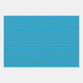 Türkisfarbene Wildblumen, in Papierform verpackt Geschenkpapier Set (Vorderseite 2)