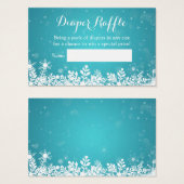 Türkisfarbene Winterschneeflocken Windelwindung (Vorne & Hinten)