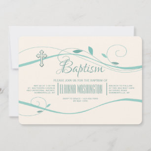 Türkisfarbene Wirbel Einladung