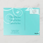 Türkisfarbene Wirbel: Vorlage für Visitenkarten Postkarte (Rückseite)