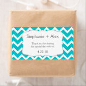 Türkisfarbene Zickzack Wasserflasche - passen Sie (Insitu)