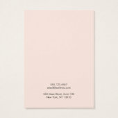 Türkisfarbene zweischalige rosa Erkersichtkarte (Rückseite)