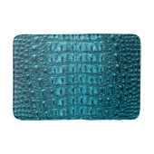 türkisfarbener Aqua-Blue-Alligator-Druck Badematte (Vorderseite)