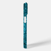 türkisfarbener Aqua-Blue-Alligator-Druck Case-Mate iPhone Hülle (Rückseite / Rechts)