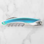 Türkisfarbener Aquamariner Gel-Script-Corkschraube Kellnermesser (Rückseite)