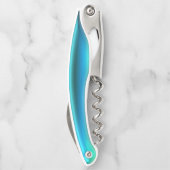 Türkisfarbener Aquamariner Gel-Script-Corkschraube Kellnermesser (Rückseite)