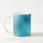 Türkisfarbener benutzerdefinierter Foto Kaffeetasse (Links)