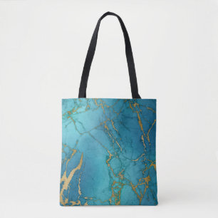 Türkisfarbener Blauer Marmorstein Rock Trend Moder Tasche