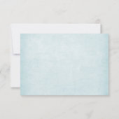 Türkisfarbener Blumenstrauß UAWG RSVP Karte (Rückseite)