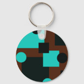 Türkisfarbener Deko Schlüsselanhänger (Vorderseite)