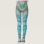 türkisfarbener Edelstein Leggings (Vorderseite)