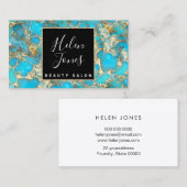 türkisfarbener Edelstein Visitenkarte (Vorne/Hinten)