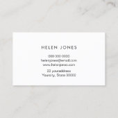 türkisfarbener Edelstein Visitenkarte (Rückseite)