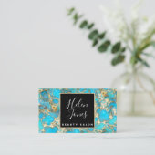 türkisfarbener Edelstein Visitenkarte (Stehend Vorderseite)