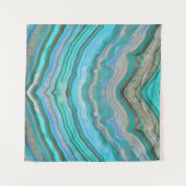 türkisfarbener Edelstein Wandteppich (Vorderseite (Horizontal))