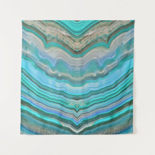 türkisfarbener Edelstein Wandteppich (Vorderseite)