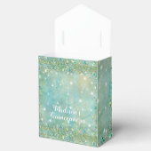 Türkisfarbener Glitzer, Quinceanera Geschenkschachtel (Geöffnet)