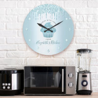 Türkisfarbener Glitzer Tropfen Cupcake Bäckerei Ko