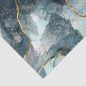 Türkisfarbener Goldkornmarmor Seidenpapier (Ausschnitt)