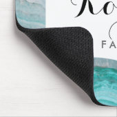 Türkisfarbener Granitstein-Wellendruck Mousepad (Ecke)