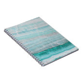 Türkisfarbener Granitstein-Wellendruck Notizblock (Rechte Seite)