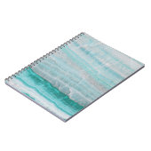 Türkisfarbener Granitstein-Wellendruck Notizblock (Linke Seite)