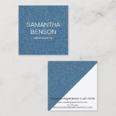 Türkisfarbener Hochzeitsplaner Quadratische Visitenkarte (Vorne/Hinten)