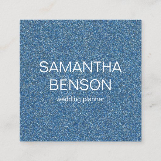 Türkisfarbener Hochzeitsplaner Quadratische Visitenkarte (Vorderseite)