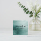 Türkisfarbener Hochzeitsplaner Quadratische Visitenkarte (Stehend Vorderseite)