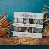 Türkisfarbener Holzgroßvater Wir Liebe Sie FotoCol Fotoplatte (Seite)