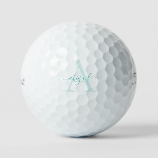 Türkisfarbener Individuelle Name und erste Titleis Golfball (Vorderseite)