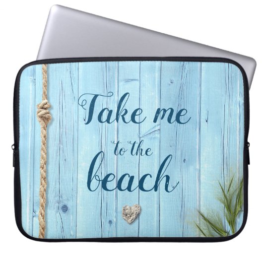 Türkisfarbener Küstenwald bringt mich zum Strand Laptopschutzhülle (Vorderseite)