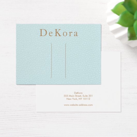 Türkisfarbener Lederhaar (Schreibtisch)