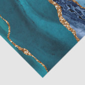 Türkisfarbener Lila Blue Gold Glitzer Marmor Seidenpapier (Detail)