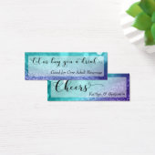 Türkisfarbener Lila Glitzer Bokeh Script Drincket (Schreibtisch)