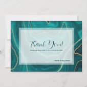 Türkisfarbener Marmor Dankeschön Karte (Vorderseite)