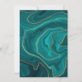 Türkisfarbener Marmor Dankeschön Karte (Rückseite)