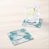 türkisfarbener Marmor Rechteckiger Pappuntersetzer (Vor Ort)